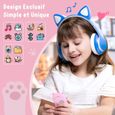 AGPTEK 8Go Lecteur MP3 Enfant avec Bluetooth 5.3,Design en Forme de Chat, Haut-Parleur HD,2.4" TFT Écran, Carte TF Jusqu’à-1