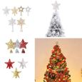 Boule de noel,arbre de noël 2021, décoration, pendentif, étoile, pour la maison, cadeaux, 2022 - Type 6-silver-1