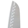 Couteau Japonais Santoku "Dice" Inox 29cm Noir-1