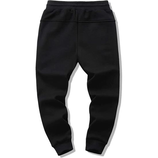Pantalon de Jogging Double en Polaire pour Garcon Noir