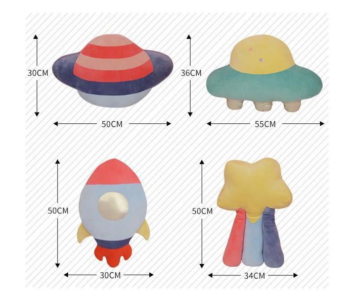 Oreillers Voyage Renard Dessin Animé Avion Peluche Fourrure Oreiller U