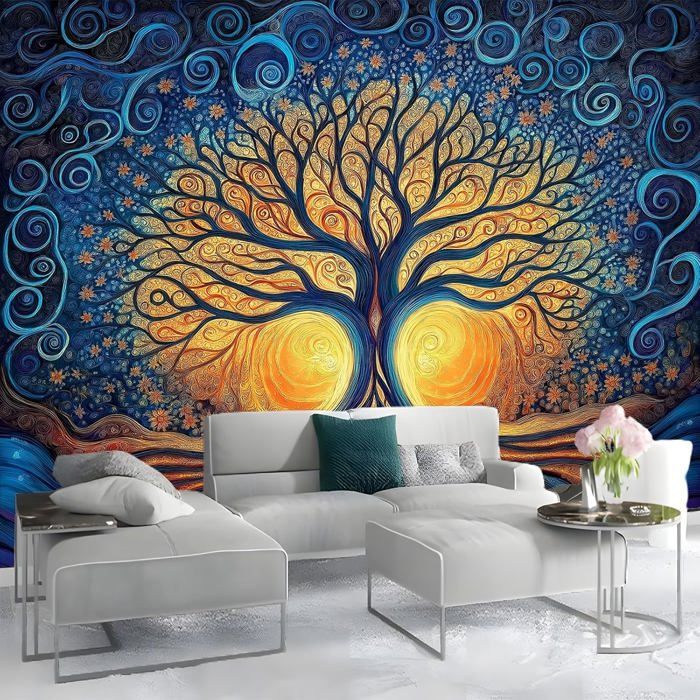 Papier Peint Panoramique 350x256 cm sur mesure Fresque Murale 3D Arbre ...