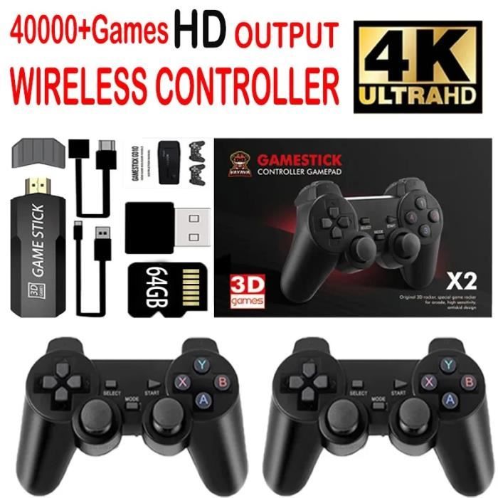 M8 Console Rétro 20000 Jeux - 2 Manettes Sans Fil 2.4G - 4K HDMI - Plug And Play - 128G