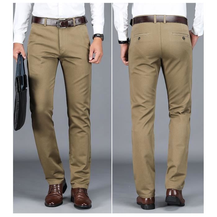 Homme Pantalon Chno Pantalons de Joggng Poche mprmer Jambe drote