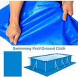 Tapis de sol de piscine - Polyester - Rectangulaire - Bleu-2