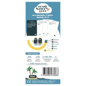 CARTES DE JEU Jeu de cartes Blanc Manger Coco