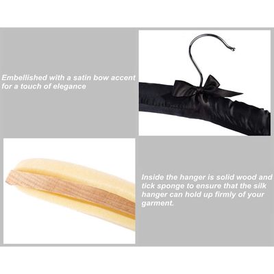 Lot 5 Cintres Rembourrés Satin, Pour Pulls, Robes, Manteaux, Sans