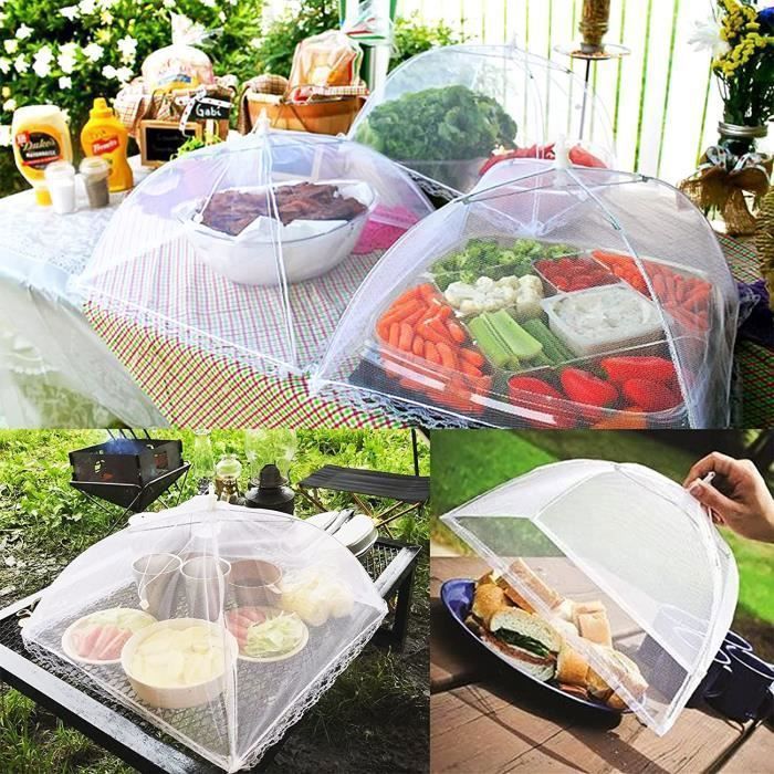 5pcs Cloche Alimentaire Pliable En Maille Housse Couverture De Nourriture A Pop Up Anti Mouches Moustiques Pique Nique 43cm 90049091