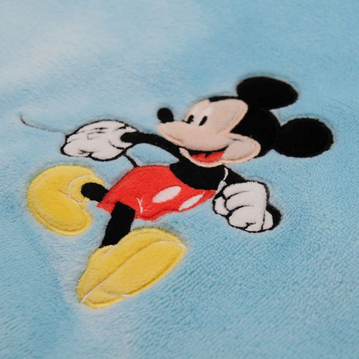 Couverture Disney Mickey Little One - DISNEY - 75 x 100 cm - Flanelle de  polyester - Bleu et blanc