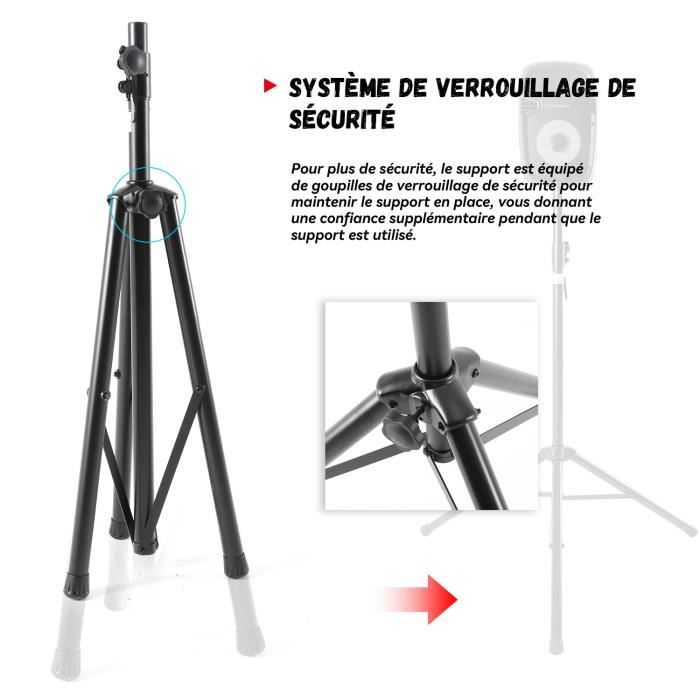 Support Mural Universel Pour Barre De Son / Enceinte - Charge Max 15kg - Largeur Max 10cm - En Acier Noir - Facile à Installer