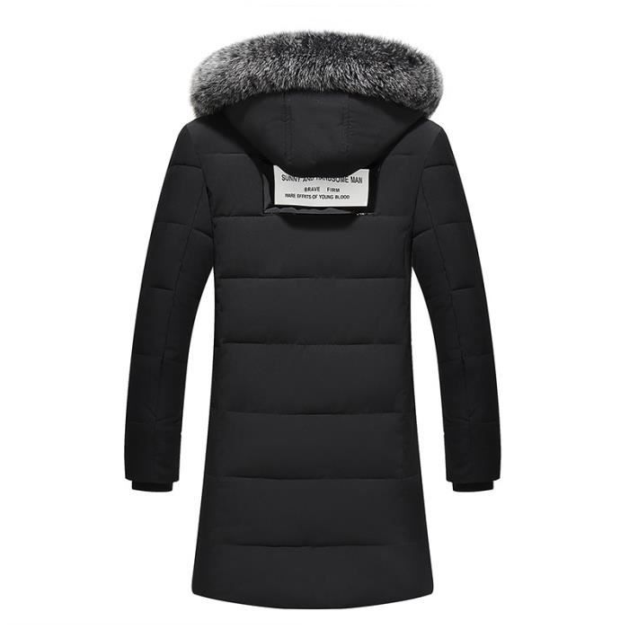 Doudoune homme longue fourrure sale
