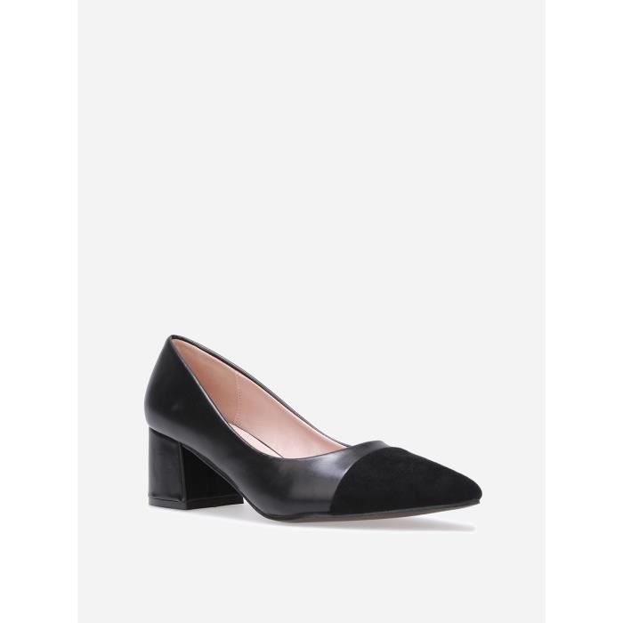 Escarpin talon carré 2025 noir