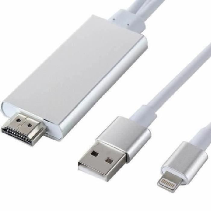 IPhone HDTV HDMI Adaptateur TV USB Cable Pour IPhone 7 Plus 7 6 Plus 6S 6 5 Cdiscount TV Son Photo