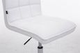 Lot de 2 chaises de salle à manger hauteur reglable en synthetique blanc-3
