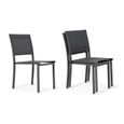 Ensemble table et chaises de jardin OVIALA - Gris - Rectangulaire - 182 x 121 x 74 cm - Aluminium - 10 personnes-3