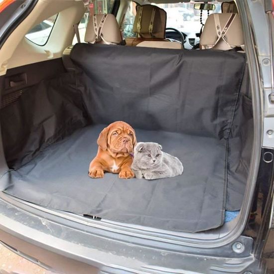 Ferocity Couverture de voiture pour chien rembourrée pour le siège arrière et le coffre avec protection latérale 115 housse de protection imperméable pour le coffre de voiture pour chiens 