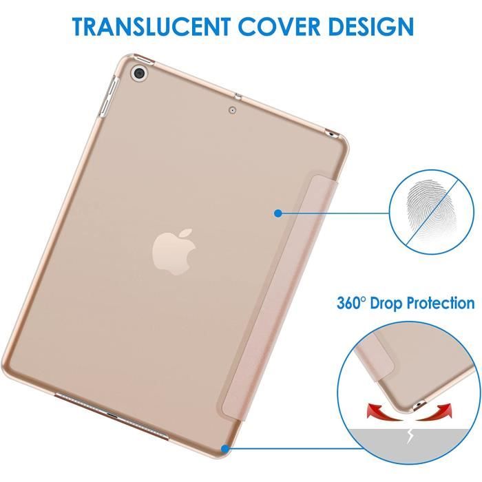 Housse JETech Pour IPad 10,2" (2021/2020/2019) - Veille/réveil Auto - Noir - Mince Et Protectrice