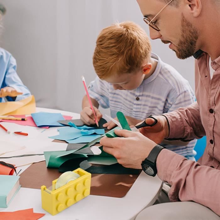 Dévidoir Ruban Adhésif IKOPFLN 2 Pièces - Forme Lego - Pour Bureau Et Maison