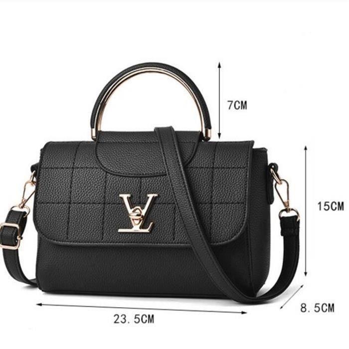Sac femme Sacs A Main Femmes Celebres Marques qualite superieure sacs a main de luxe femmes sacs designer cartable femme noir Cdiscount Bagagerie Maroquinerie