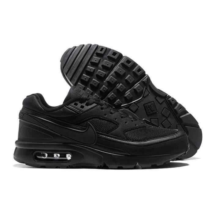 Baskets AUTREMENT Air Maxs BW TRIPLE BLACK Synthetique Caoutchouc Air cushioning Lacets Noir Cdiscount Chaussures