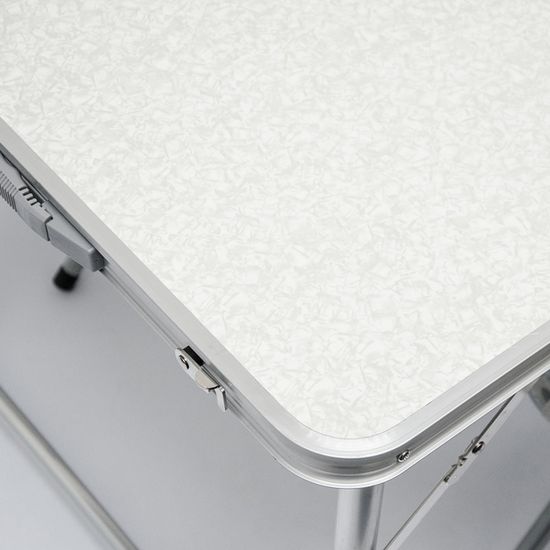 Table De Camping Pliante Ecd-Germany – Aluminium & HDPE – 120x60 Cm – Hauteur Réglable