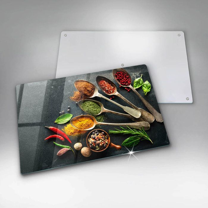 Tulup Planche De Cuisine En Verre 80x52 - Pomme Verte
