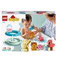 LEGO 10966 DUPLO Jouet de Bain : L’Île Flottante des Animaux, Figurine pour la Baignoire, Jeu d'Éveil, Jouet Bébés 18 Mois et Plus-5
