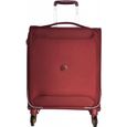 DELSEY - Valise trolley cabine souple - Rouge - taille S - V : 35.38 L - 55 x 40 x 20 cm-0