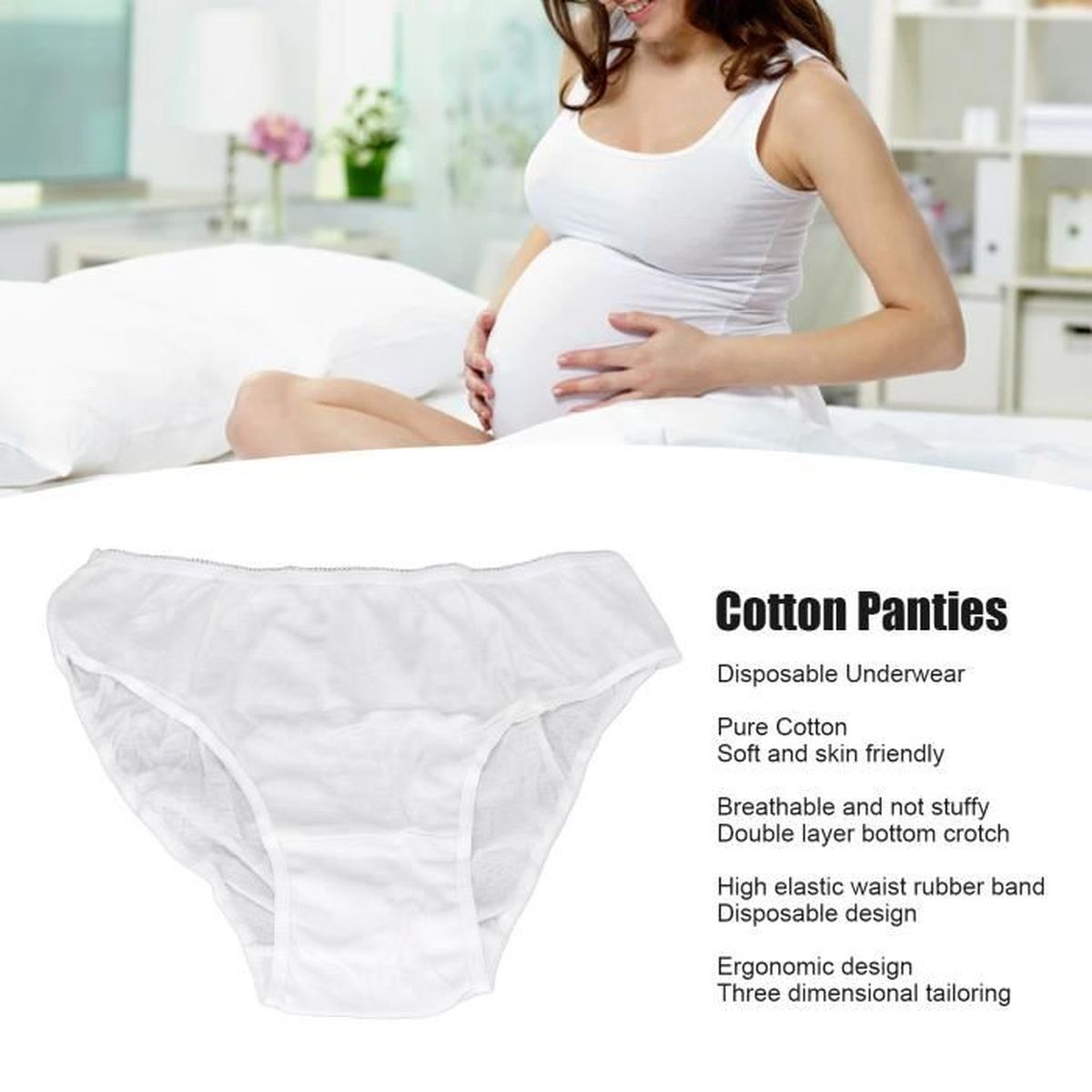 Culotte Jetable Shorty Post Accouchement Slip Filet Maternité