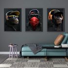 IYINJUAN Toile Tableau Singe (Sans Cadre), Toile Murale à Motif de Singes De La Sagesse, Décoration D'intérieur Moderne 40 x 80 CM (3