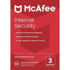 Antivirus - McAfee Internet Security - 3 Appareils - 1 An - Version Téléchargement