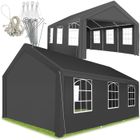 BARNUM - TECTAKE - Tonnelle JASKO 6 x 4 m Système à clic 4 éléments latéraux amovibles avec protection contre les rayons UV - Gris