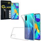 VCOMP Coque pour Huawei P30 - TRANSPARENT - UltraSlim - 0.3 mm - 2 Films Verre Trempé