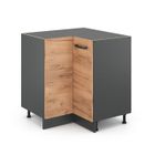 Meuble d'angle R-Line, 75.6cm sans PT, Chêne de force doré, Anthracite, Vicco