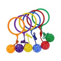 Balle SAGIE DE LA CHEKLE, 6PCS Kids Jumping Ring Toy, Skip Ball Toy Set,Ankle Skips Toy for Kids,Catch Ball Set,Coordination Fitness
