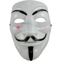 Lot 10X Masque Anonymous Guy Fawkes V pour Vendetta Blanc Gilet Jaune Adulte