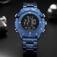 Montres pour hommes KADEMAN Top luxe étanche hommes Sport lumineux LED montre numérique en acier inoxydable montre militaire