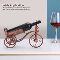 Dilwe Casier à vin Porte-Vin Support de Bouteille de Vin Forme de Tricycle pour Décor en Fer (Bronze )
