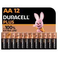 Duracell Plus Piles alcalines AA, 1,5V LR6 MN1500, paquet de 12