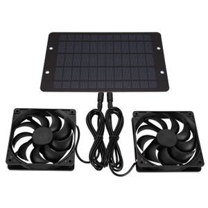 Mini Kit de Ventilateur de Panneau Solaire Double Extracteur D'air pour Serre 10W 800MA Ventilation Extérieure Mini Kit de Ventilateur de Panneau Solaire Double Extracteur D'air pour Serre 10W 800MA Ventilation Extérieure