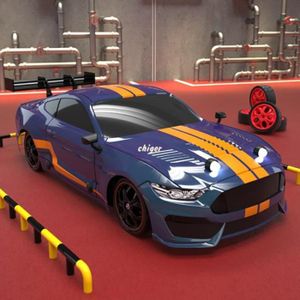 VEHICULE RADIOCOMMANDE Mustang Purple - Modèle de voiture de sport télécommandée pour enfants, voiture de sport à grande vitesse, dé