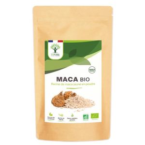 TONUS - VITALITÉ Maca Bio - Complément Alimentaire Bioptimal - Superaliment - Poudre de Maca Jaune du Pérou - Energie Sexualité Fertilité