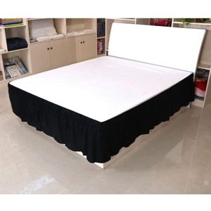 applemi Cache-sommiers Jupe de lit en Polyester de Dentelle Housse Matelas /à Volants Amovible Anti-poussi/ère avec Chute de 15 Pouces-Blanc/_100 * 200 enveloppe Extensible /à Trois en Tissu 38 Cm