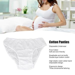 Lot de 5 Culottes Jetables sous Vetement Jetable Hopital Slip Jetable Maternité One-Wear Slips Jetables Femme Culotte Post Accouchement pour Valise Maternite Culotte périodique Femme 