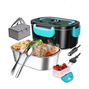 22€ sur Lunch Box Chauffante Électrique 2 en 1 pour Voiture/Camion et  Bureau 220V & 12V 40W, Gamelle Chauffante Acier Inoxydable 1.5L, Boîte  Repas - Manucure et pédicure - Achat & prix