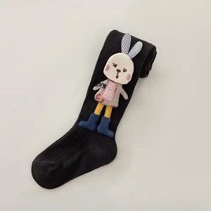 LEGGING Leggings Chauds en Coton pour Fille de 0 à 6 Ans,Pantalon pour Bébé-Black Rabbit Tights-4 to 6 year