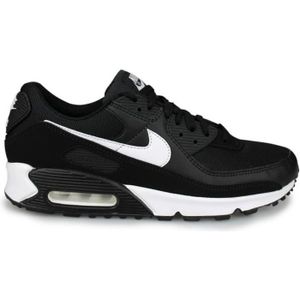 BASKET Basket Nike Air Max 90 Noir Cuir CQ2560-001 - Mixte - Lacets