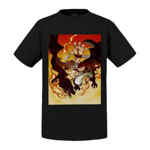T-SHIRT T-shirt Enfant Noir Fairy Tail Natsu Et Ignir Drag