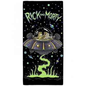 SERVIETTE DE PLAGE Rick et Morty UFO serviette