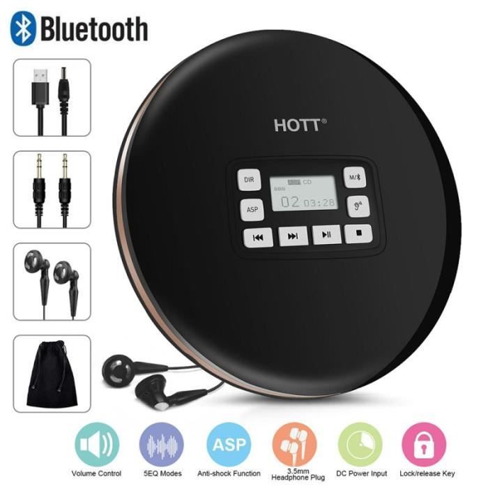 Lecteur CD portable Bluetooth USB – CD62RUSBBT